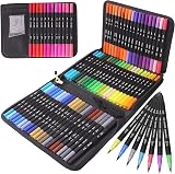 Laconile 72 Dual Tip Art Markers Pens Brushes for Artists Fineliners Colouring view 2