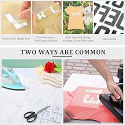 Outus 18 Sheets 216 Pcs Iron on Letters and Numbers