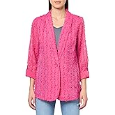 MULTIPLES Women's Tab Three Quarters Sleeves Shawl Collar One-Button Front Jacket
