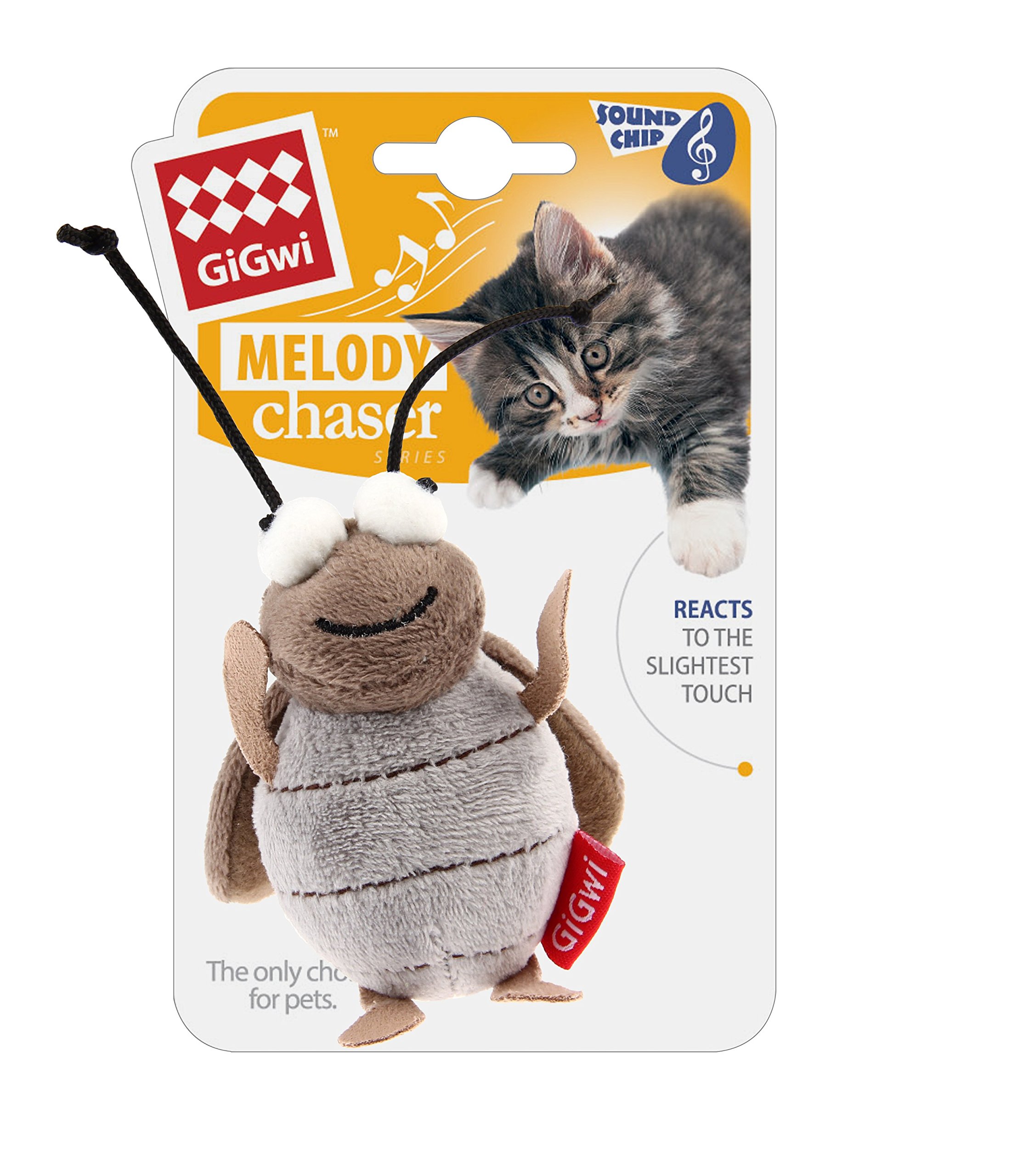 Vealind Rosewood Pet Products Gigwi Melody Chaser Cricket Interactive Cat Toy