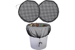 MOPHOEXII Mesh Cover for Rain Barrels,Rain Barrels Screen Water Bucket Covers with Drawstring,Rain Barrel Net Cover to Keep L