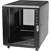StarTech.com 4-Post 15U Server Rack Cabinet, 19" Data Rack Cabinet for IT / Network Equipment, with Adjustable Mounting Rails