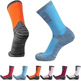 Heatuff Womens 6 Pack Hiking Crew Socks Performance Athletic Cushion Outdoor Trekking Sock