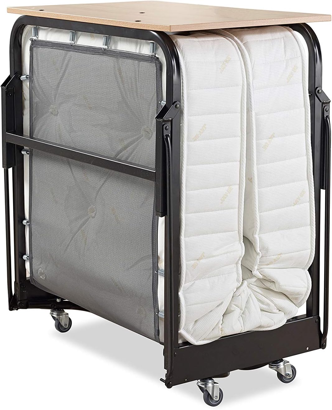JAY-BE Crown Premier Folding Bed with Deep Sprung Mattress - Single, Black - Image 3