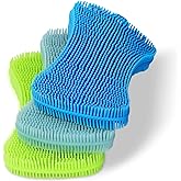 Geloo.Silicone Sponge Dish Brush, Double Sided Cleaning Brush for Dishes, Kitchen Gadgets and Accessories (3 Pack)
