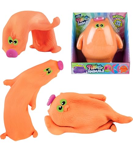 ORB Jumbo Funkee Animalz Squishy Cool Cat with Hat (Purple) - Big