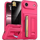 for iPhone Air Case Wallet with Card Holder (4-5Cards) +1 Privacy Screen Protector,[RFID Blocking][Kickstand][Military Drop Protection] Full Camera Protection Wallet Case for iPhone 17 Air