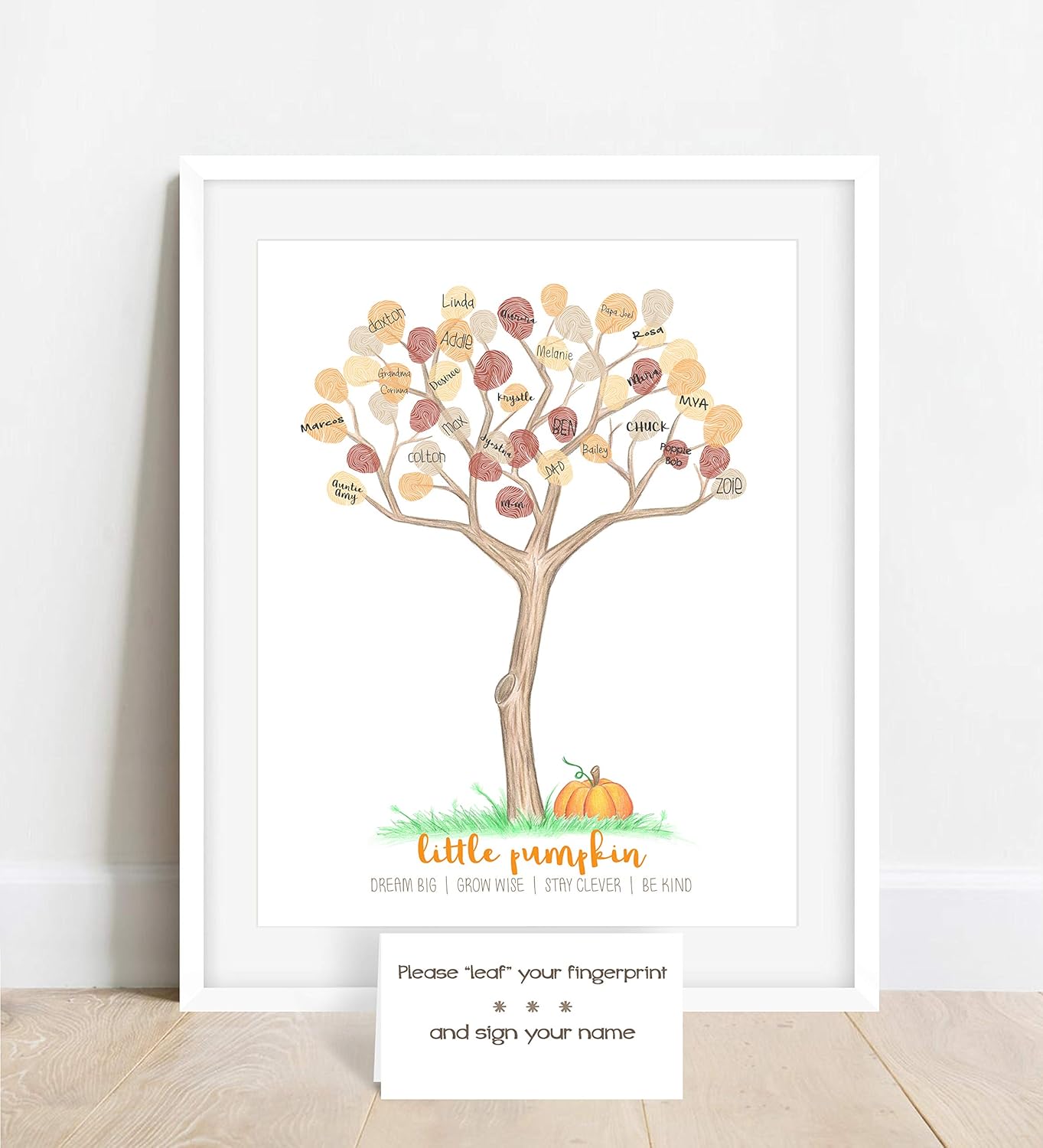baby shower fingerprint tree