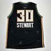 Facsimile Autographed Breanna Stewart New York Black Reprint Laser Auto Basketball Jersey Size Men's XL