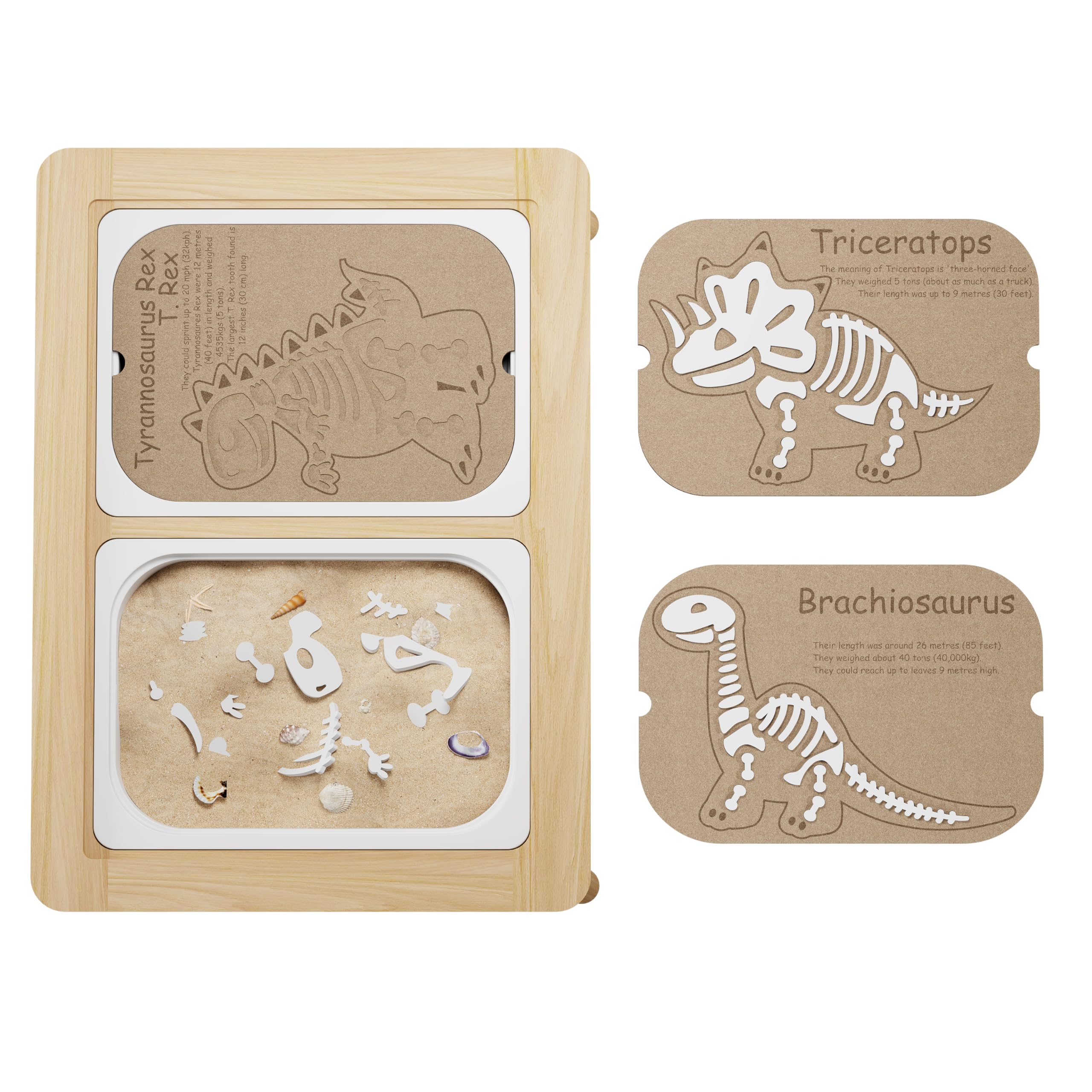 Sensory Table Flisat Trofast Inserts Dinosaurs Puzzle Set of 3 Pieces