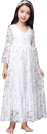 trumpet flower girl dress