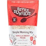 Seven Sundays Simple Morning Vanilla Cherry Muesli Cereal {12 oz. pouch, 1 Count} | Gluten Free Certified | Non GMO | No Refi