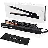 HerStyler Titanium Hair Straightener - 1.5 Inch Flat Iron with Rose Gold Titanium Plates - Enticing Dual Voltage Flat Iron fo