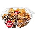 Bakery Fresh Croissants | Traditional Rugelach Pastries in Chocolate Cinnamon Roll & Vanilla Flavor | Approx 18 Rugelach Included | Sympathy Gift Basket | Kosher & Nut Free | 21 oz Stern’s Bakery
