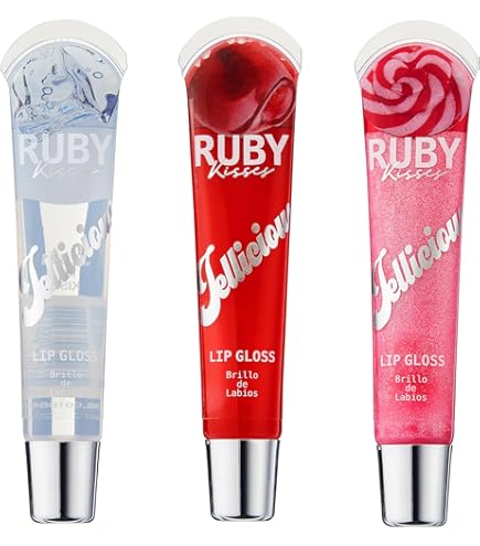 Amazon.com: Ruby Kisses Jellicious Mouth Watering Lip Gloss (JLG01