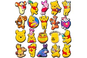 Wlyosvje 20Pcs Cartoon Shoe Charms for Clog Sandals, Cute Shoes Decoration Charms for Teen Adults