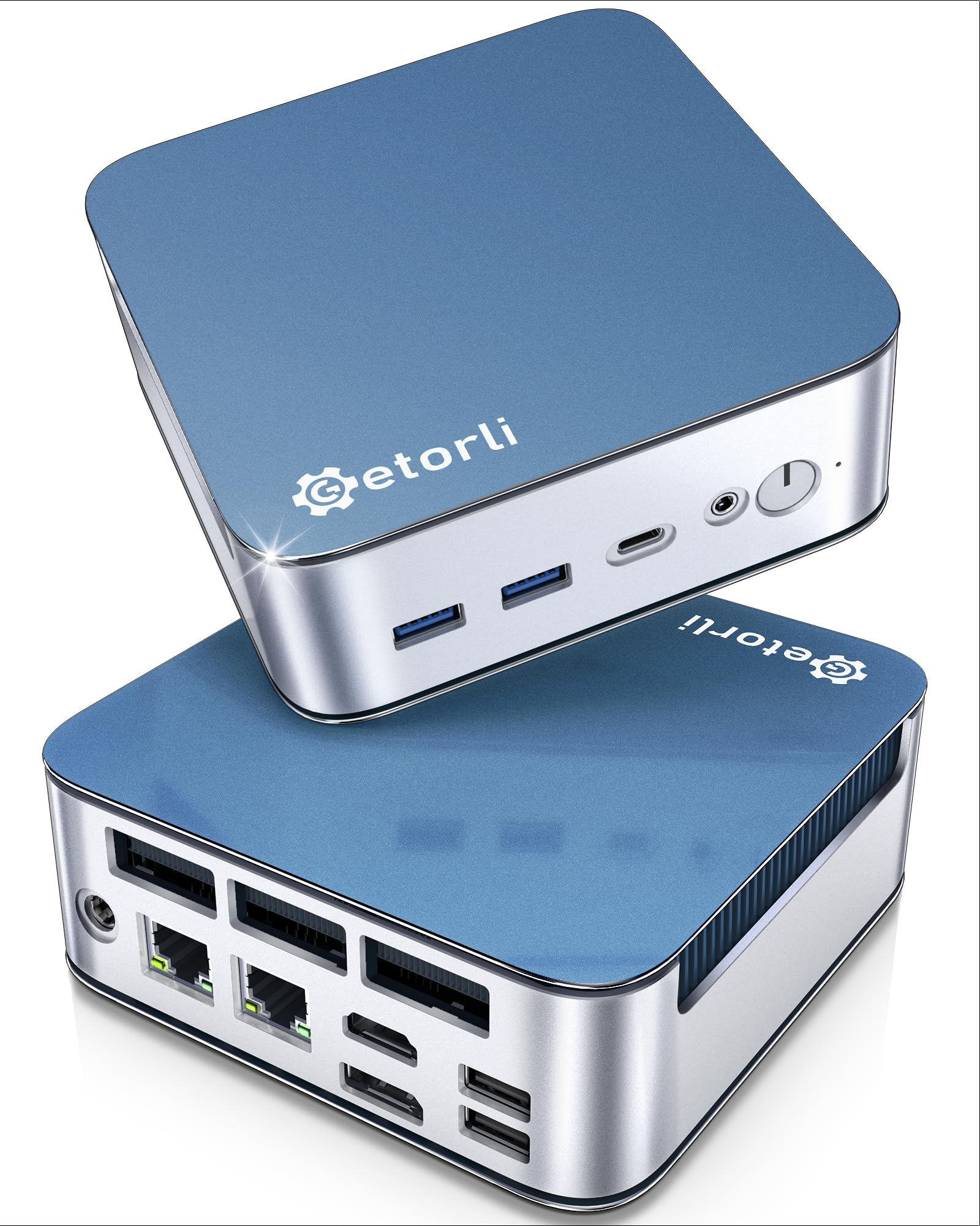 Getorli Mini PC AMD Ryzen 7 6800H (Beats 7640HS/7730U) 8C/16T, Max 4.7 GHz Small Desktop Computer 32GB LP DDR5 RAM 1TB SSD Co