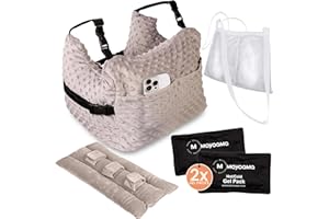 MOYOAMA Post Mastectomy Pillow –5 Pcs Protective Set - 2 Gel Packs, Seatbelt Cushion, Shower Bag- Breast Surgery Must Haves,Breast Reduction Recovery Supplies, Breast Augmentation,Post Op Essentials