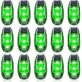 15 Pieces LED Safety Light, Clip on Flashing Strobe Lights for Runners, Dogs, Bike, Walking, High Visibility Accessories for Bicycle Helmet Reflective Gear Bike Tail Light