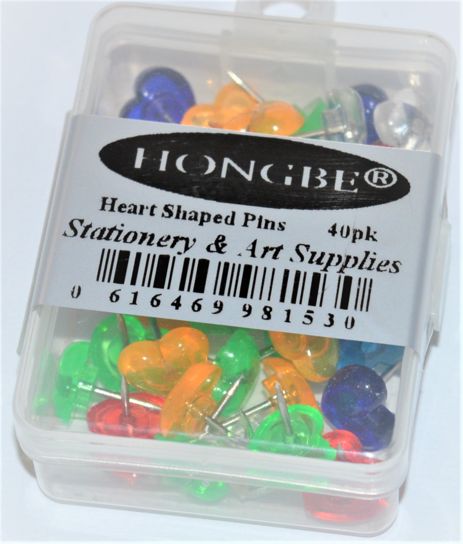 40 Heart Shaped Push PINS Drawing Notice Board