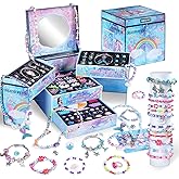 FUNSENLY 2000pcs Charm Beads Bracelet Making Kit for Girls, Jewelry Making Kit for Girls 4-6 8-12, Valentines Day Gift for Kids Girls, Arts and Crafts Girls Toys for Kids Age 4-8 8-12