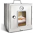 Modern Innovations Portable Camping Oven, Folding Camping Stove for Baking Cinnamon Rolls, Breads, and Muffins, Outdoor Portable Oven for Use with Wood Burning Fire, Propane Stoves, Campers, and More