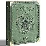 Ovesmusl Sunflower Leather 3 Ring Binder 1 Inch