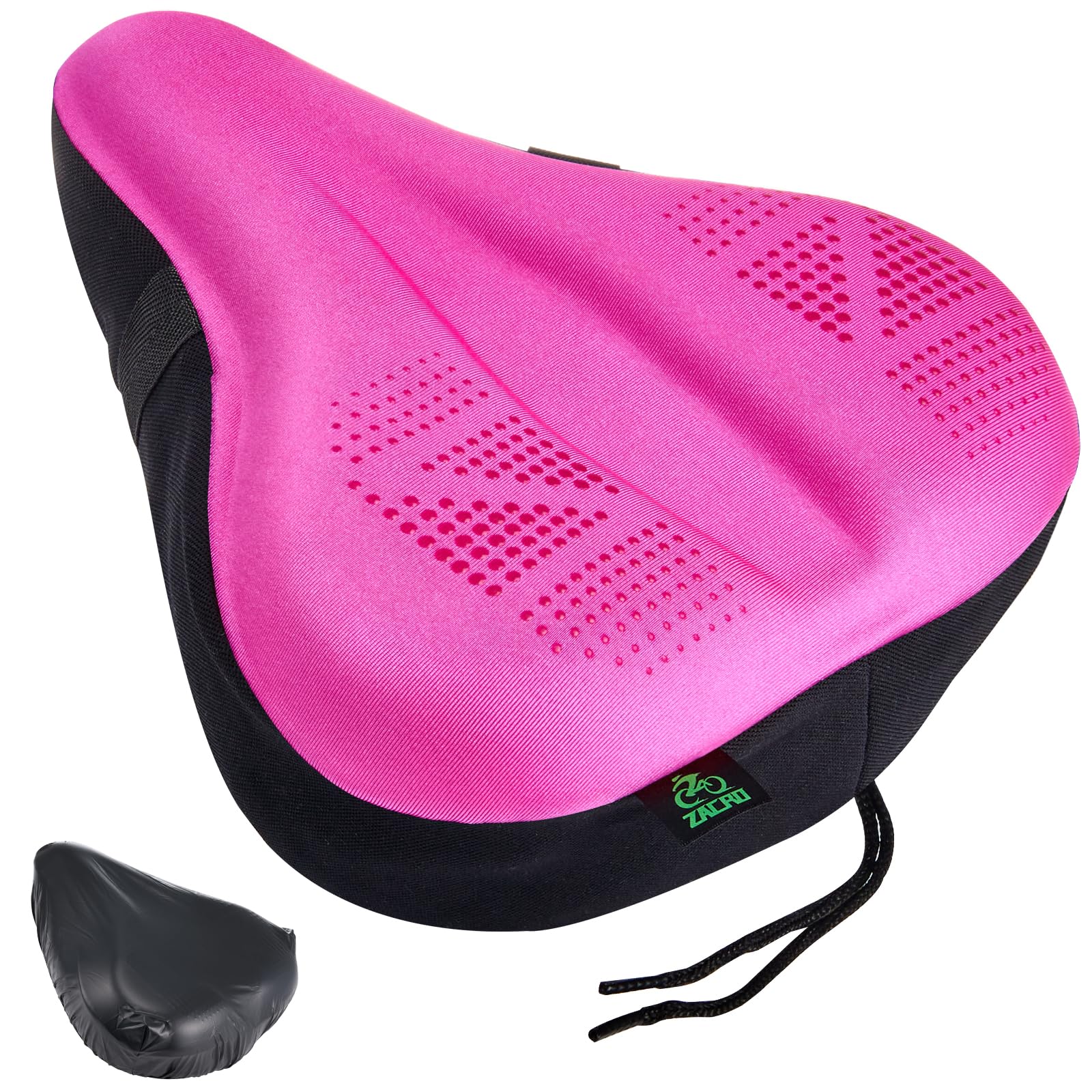 Photo 1 of Zacro Bike Seat Cushion - Padded Gel Bike Seat Cover for Men & Women, Extra Padding Bicycle Saddle fit with Peloton/Spin Stationary Exercise/Mountain Road Cycling Bike