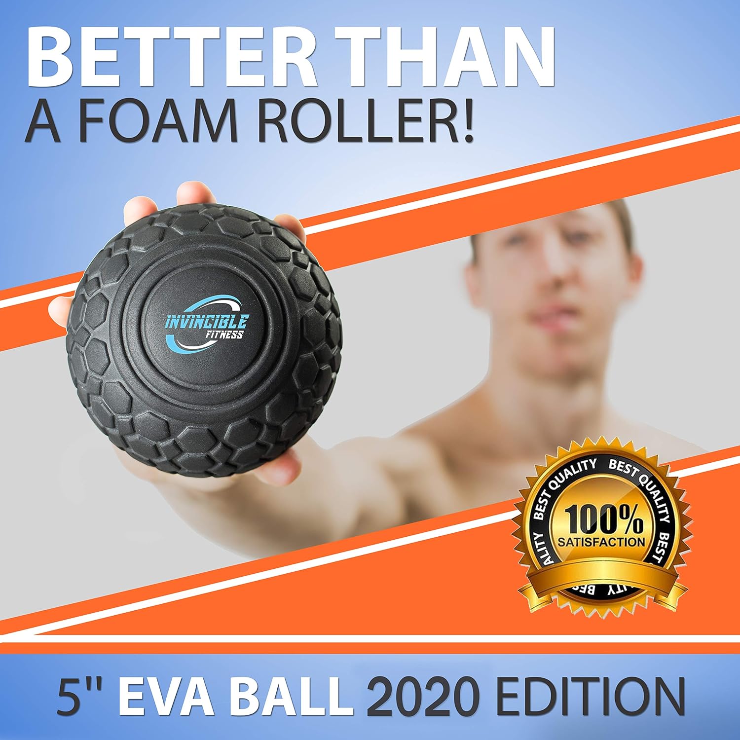 Deep Tissue Massage Ball Set - Includes 5" Foam Roller Mobility Ball, Double Peanut Lacrosse Ball, Spiky Ball for Trigger Point Therapy, Myofascial Release, Foot Reflexology, Plantar Fasciitis: Sports & Outdoors