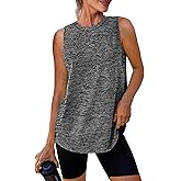 Womens Workout Tank Tops Lightweight Sleeveless Shirts for Women Loose Fit Tops for Athletic Running Tennis Yoga