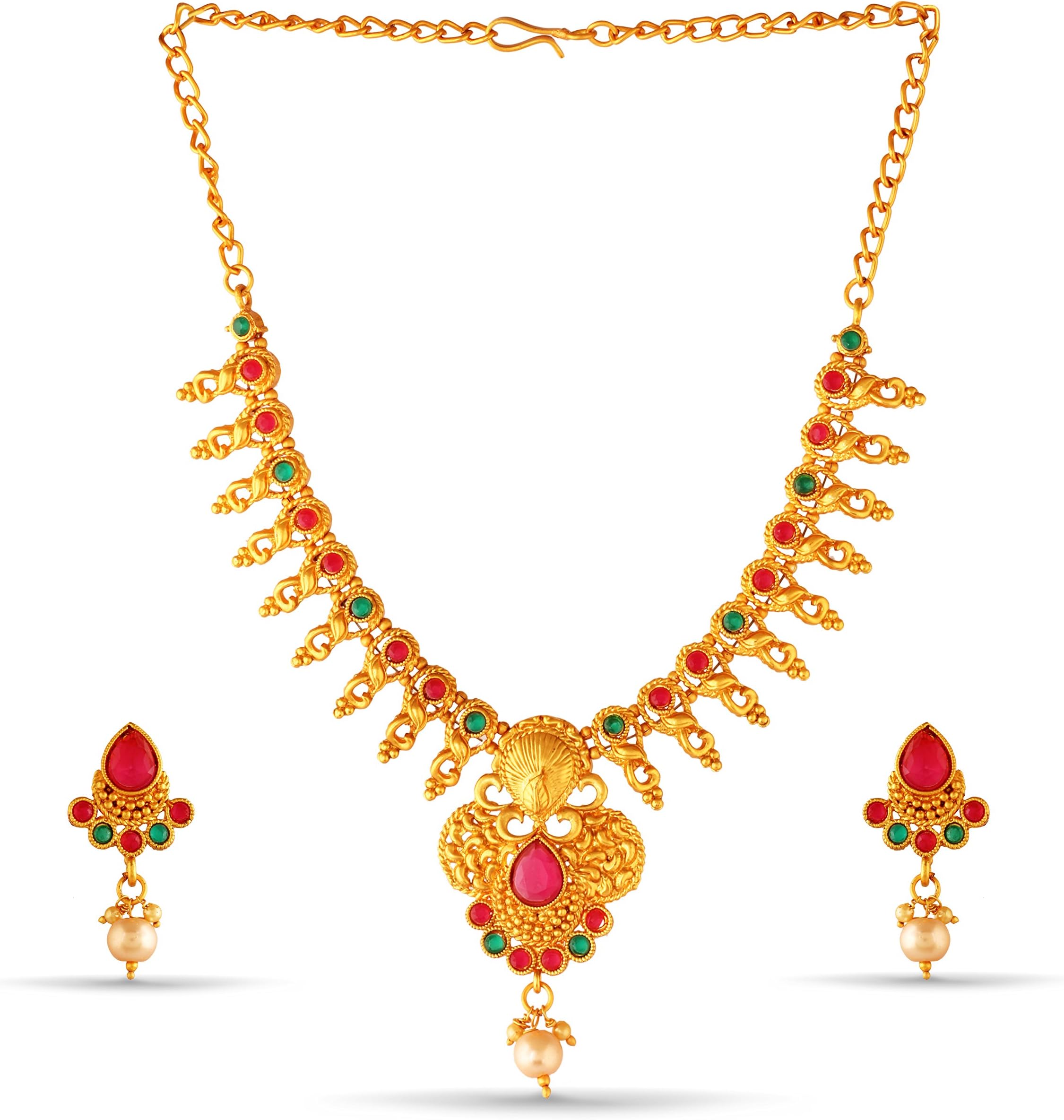 Variation South Indian Jewellery Set for Women (Gold Plated) (VD18140)