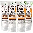 Miracle Foot Repair Cream (8 oz / 4-Pack) Repairs Dry Cracked Heels and Feet, 60% Pure UltraAloe Moisturizes, Softens, and Repairs