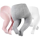 Petrass Baby Girls Cable Knitted Tights Infant Full-Footed Seamless Cotton Tights New-born Girls Seamless Leggings 3/4/5/6
