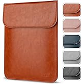 Allinside 13 inch Laptop Sleeve Case for MacBook Air 13 2018-2025/MacBook Pro 13 2016-2022, Waterproof PU Leather Laptop Sleeve Bag Protective Vertical Case Cover, Brown