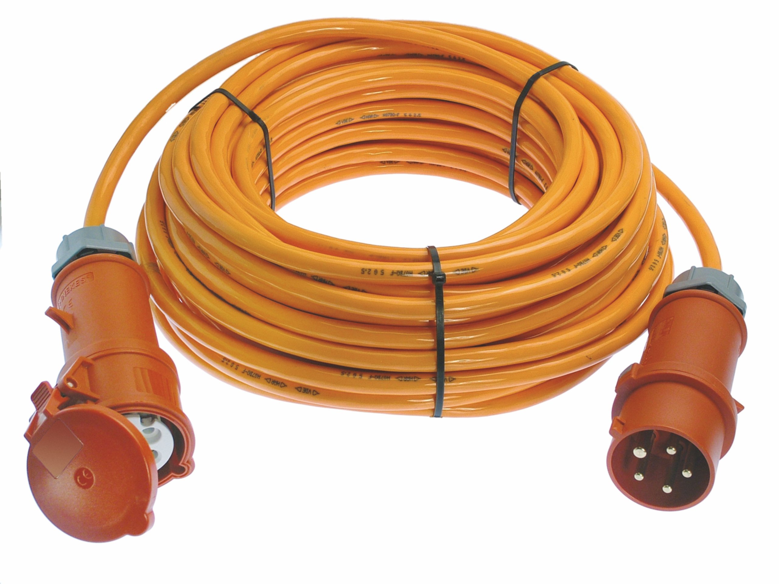 AS – Schwabe 59628 400 V/32 A CEE Extensions 50 m H07BQ-F 5G4, IP44, Orange