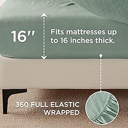 Bedsure Linen Sheets - Queen Size Bed, Blend from