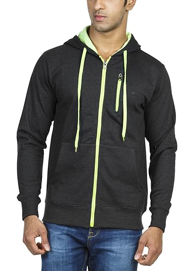 grey and neon hoodie