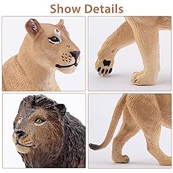 Toymany 6PCS Realistic Lion Figurines with Lion