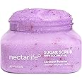 Sugar Body Scrub, Exfoliating Body Scrub with Moisturizing Shea Butter and Coconut Oil, Paraben Free, SLS Free, Cruelty Free Skin Care for Women and Girls, Handmade Fresh, 8 Oz (Lavender)