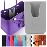 Tributary Brands - Grey Phone Holder for Bogg Bag and Simple Modern Bag - Made of Silicone and Fits All Phone Sizes