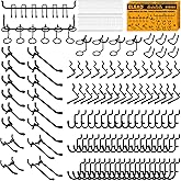 ELEAD 200-Piece Extra Thick Pegboard Hooks Set, 1/4" Heavy Duty Black Peg Board Organizer Accessories, Metal Pegboard Accessories with Pegs Lock, Peg Board Hooks for Hanging