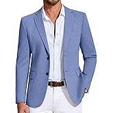COOFANDY Mens Casual Blazer Knit Sport Coat Lightweight Two Button Suit Jacket