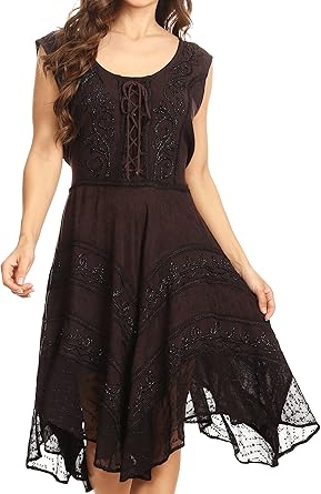 black mid length dresses