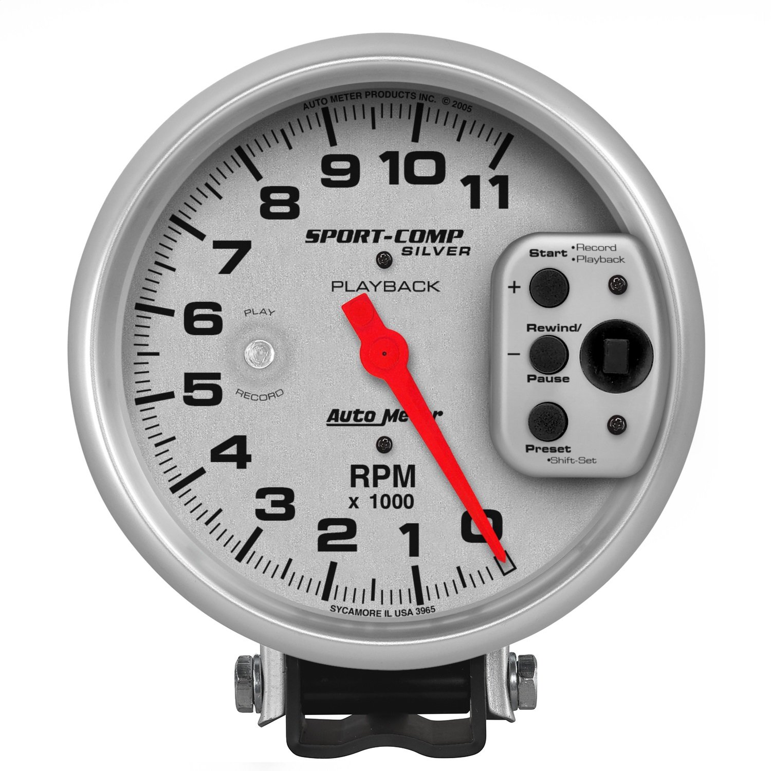 Auto Meter 3965 Sport-Comp Silver Playback Tachometer durable service