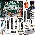 Survival Kit Advent Calendar 2025 Adult Men, Advent Calendar 2025 Adults Men Teen Boys with Emergency Survival Gear Tools Fis