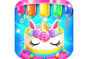 Rainbow Glitter Birthday Cake Maker - Kids Baking & Dessert Games