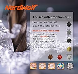 NordWolf 5-Piece M35 Cobalt Stubby Drill Bit Set