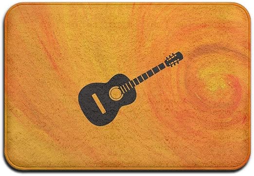 Amazon ギターシルエット音楽が大好き 80x50cm 玄関マット オンライン通販