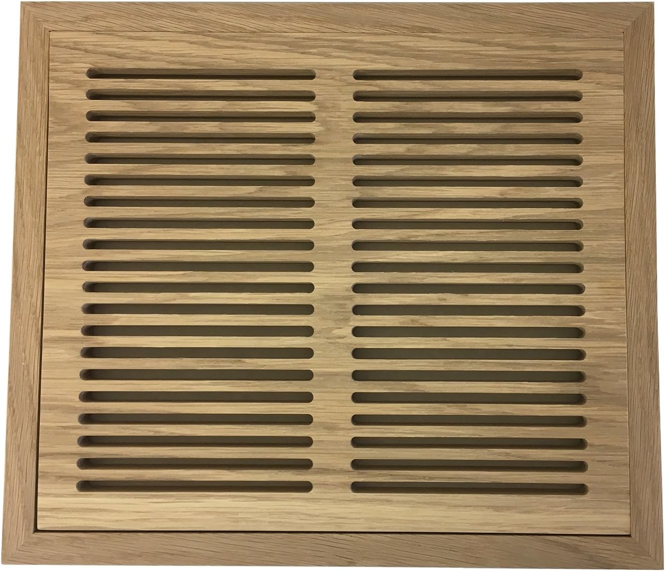 10 Inch x 10 Inch White Oak Hardwood Vent Floor Register Flush Mount