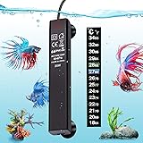 VIBIRIT Aquarium Heater,Betta Fish Tank Heater 25W/50W/100W/200W/300W Smart Aquarium Heater,Energy Efficient Submersible Thermostat + Thermometer Sticker